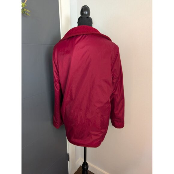 Vintage Braetan Burgundy Reversible Fleece and Windbreaker Jacket - S - Picture 5 of 12